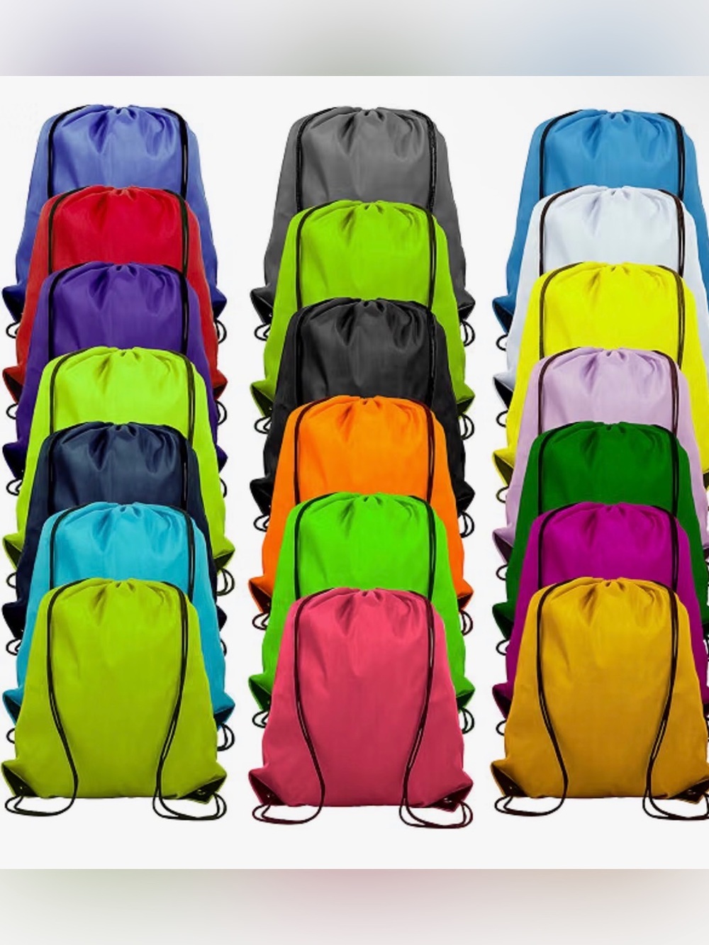 Drawstring Backpack - Multi-use - Bundle of 30 - Variety of Colors